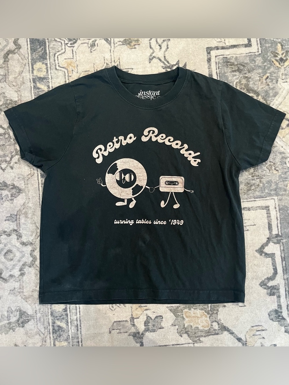 Forest Green Retro Records Graphic Tee